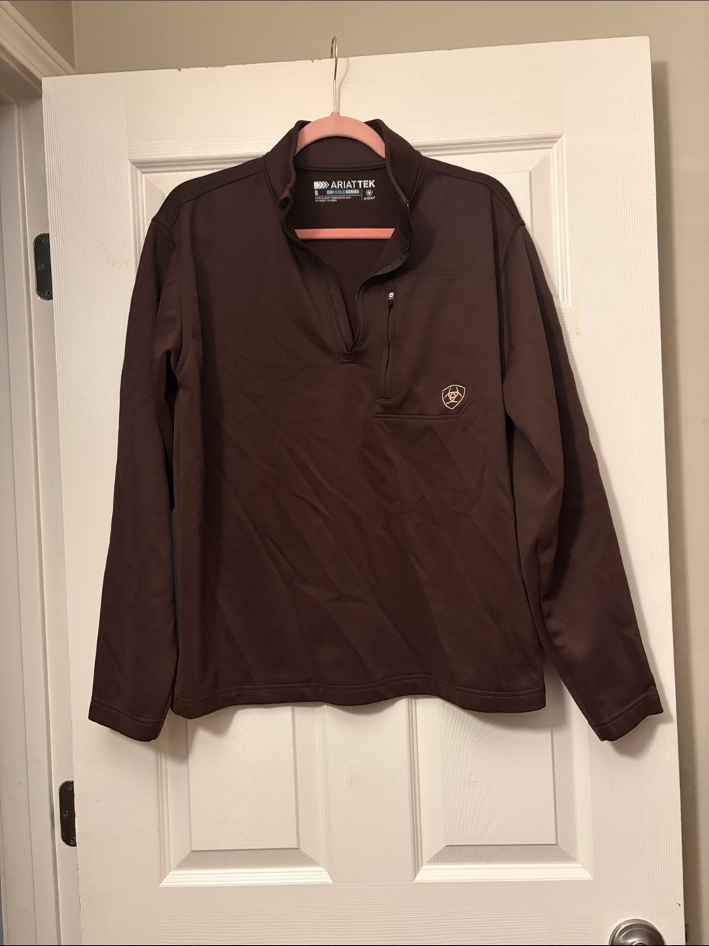 Ariat Men’s Chocolate Brown Half-Zip Pullover Sweatshirt